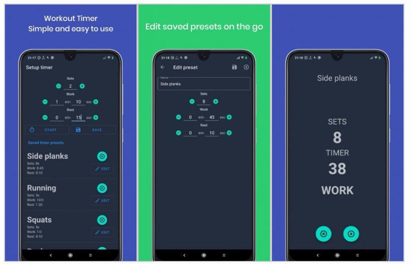 锻炼计时器是一个免费的Android应用程序，可帮助您保持间隔计时器的状态