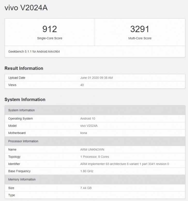 Vivo iQOO 3 Pro 5G在GeekBench意外停止